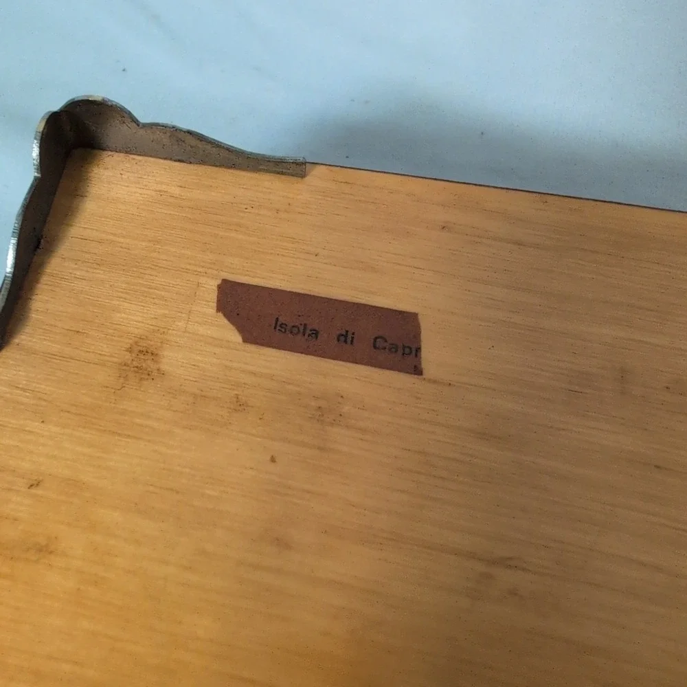 Vintage Working Wooden Ballerina (nonworking) Music Box Mirror Red Fabric Lining